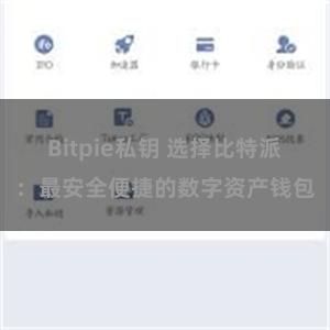 Bitpie私钥 选择比特派：最安全便捷的数字资产钱包