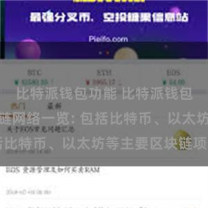 比特派钱包功能 比特派钱包支持的区块链网络一览: 包括比特币、以太坊等主要区块链项目