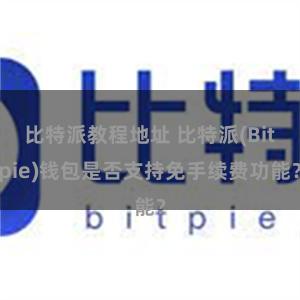 比特派教程地址 比特派(Bitpie)钱包是否支持免手续费功能？