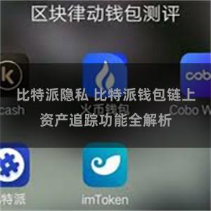 比特派隐私 比特派钱包链上资产追踪功能全解析
