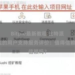 Bitpie最新教程 比特派钱包的用户支持服务评价：值得信赖吗？