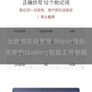 比特派在线客服 Bitpie钱包支持的Staking收益工具教程